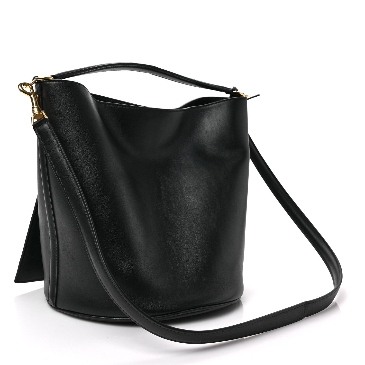 Celine Smooth Calfskin Bucket 16 Bag Black 3 of 8
