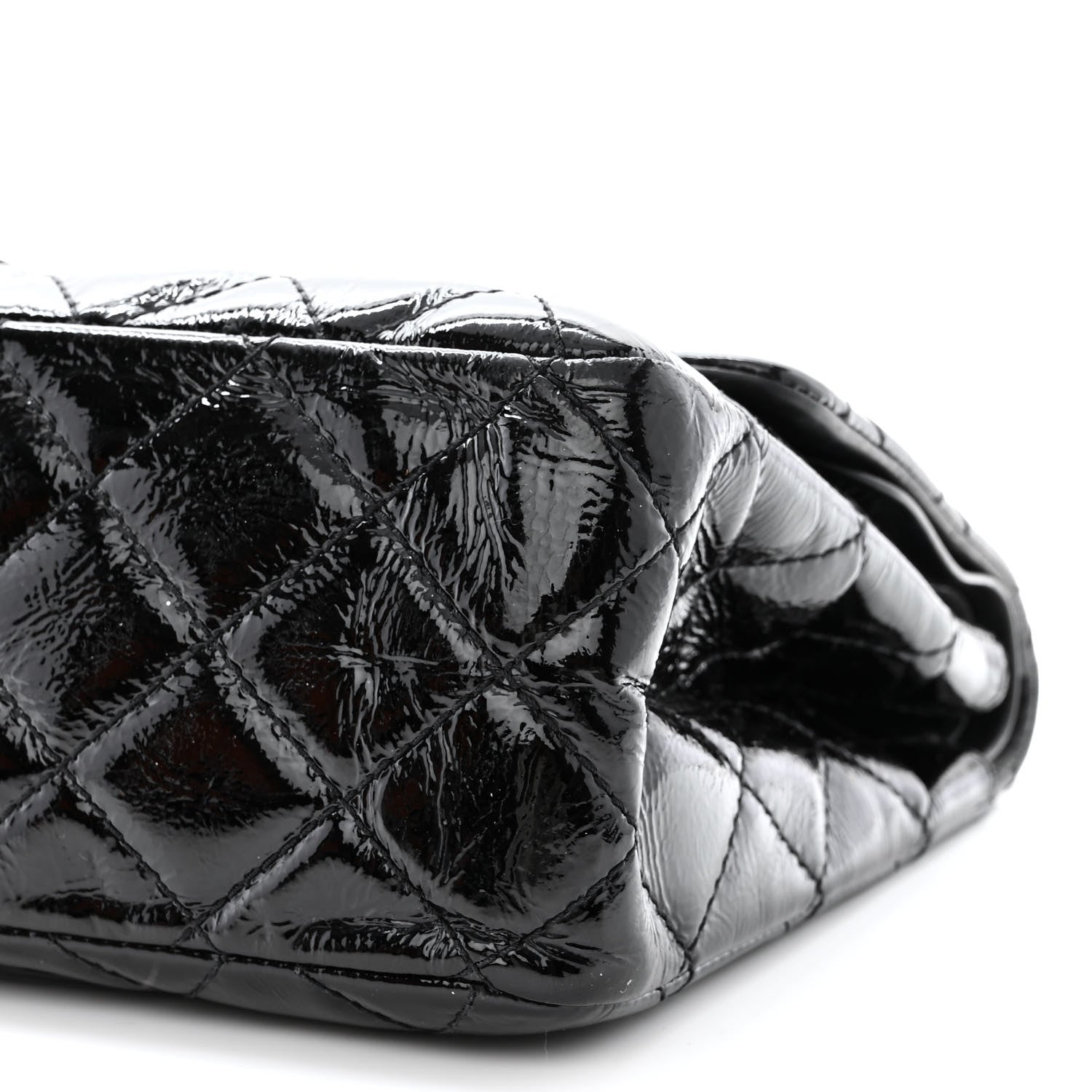 Chanel Distressed Patent Quilted 2.55 Reissue 227 Flap Black 11 of 13