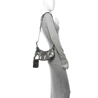 Balenciaga Metallic Agneau Arena Le Cagole Shoulder Bag XS Silver 2 of 11