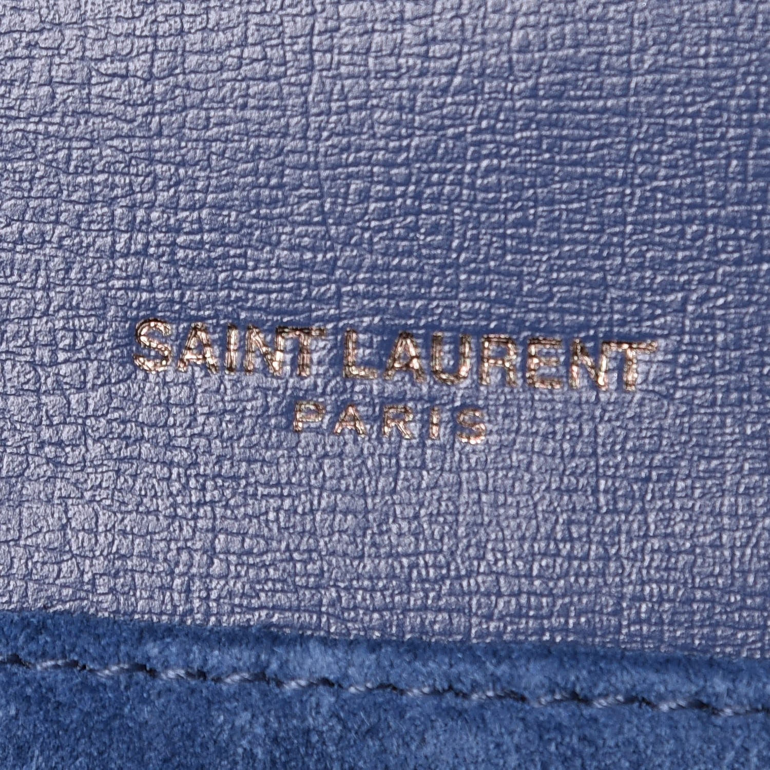 Saint Laurent Calfskin Medium Bellechasse Satchel Blue 7 of 9