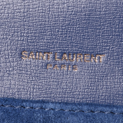 Saint Laurent Calfskin Medium Bellechasse Satchel Blue 7 of 9