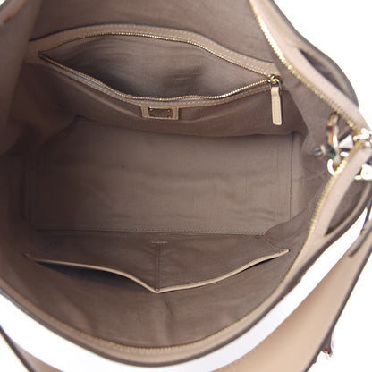 MCM Calfskin Ottomar Monogram Large Klara Hobo New Beige 5 of 9