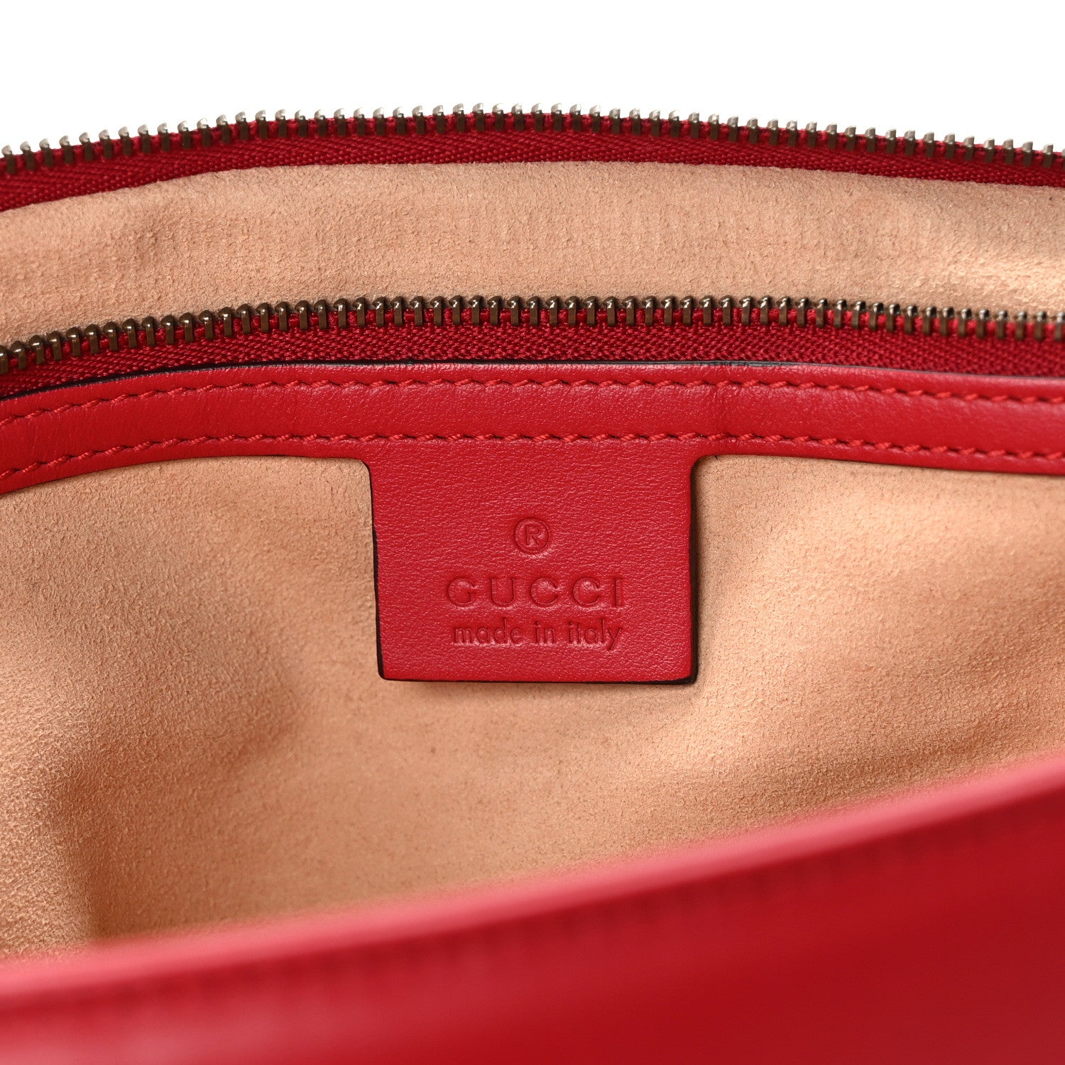 Gucci Calfskin Matelasse Large GG Marmont Shoulder Bag Hibiscus Red 6 of 15