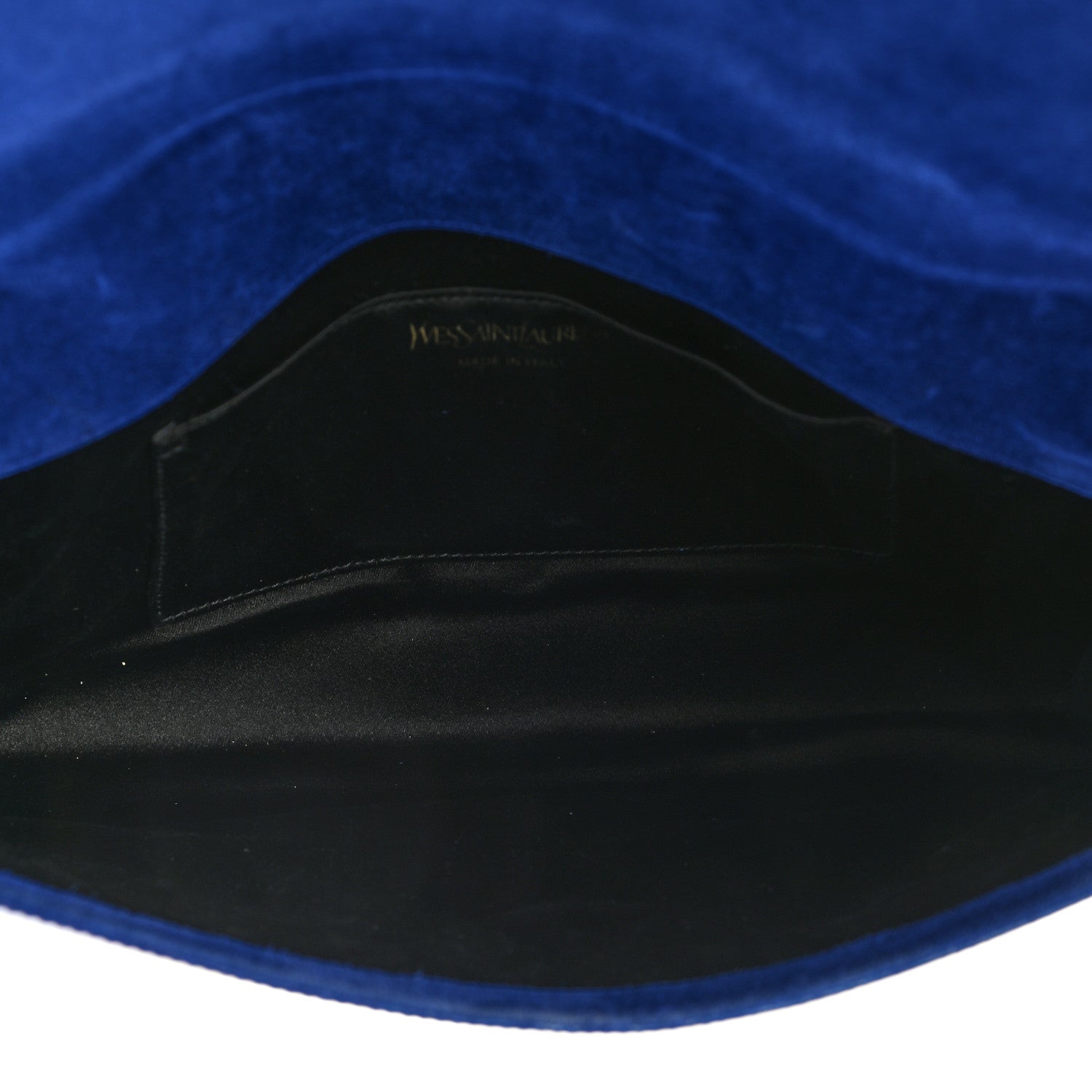 Saint Laurent Patent Calfskin Monogram Large Belle De Jour Clutch Royal Blue 4 of 10