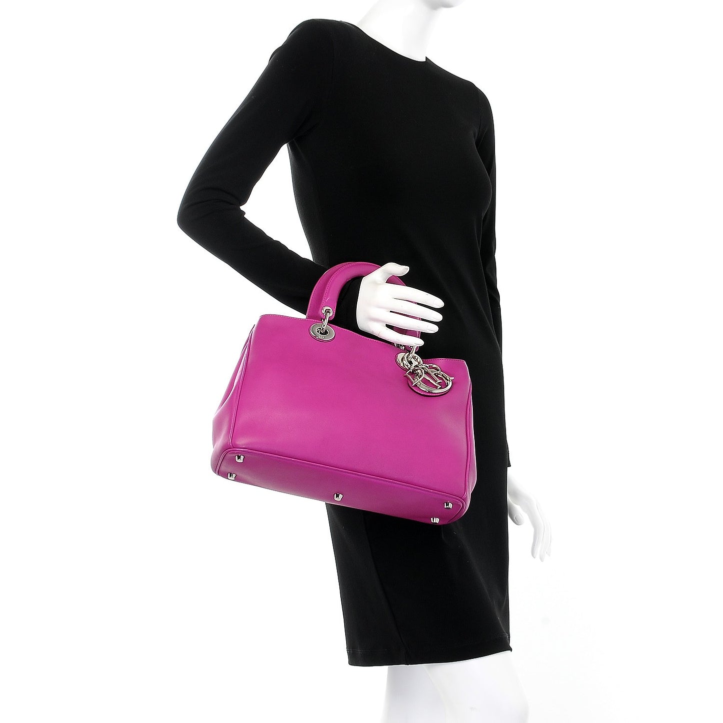 Calfskin Medium Diorissimo Bag Rose Sorbet