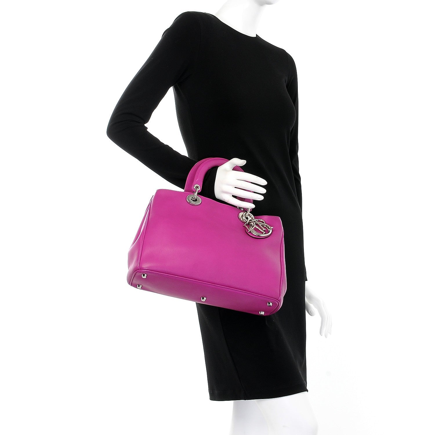 Christian Dior Calfskin Medium Diorissimo Bag Rose Sorbet 2 of 15