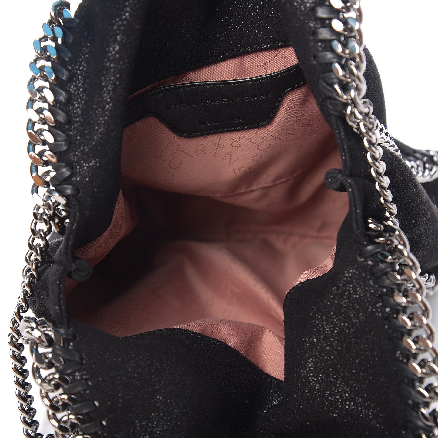 Shaggy Deer Mini Falabella Fold Over Tote Black