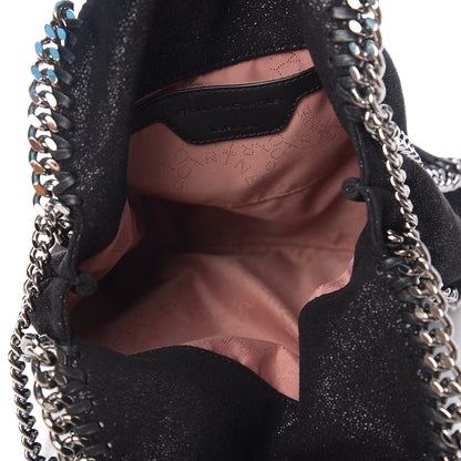 Stella McCartney Shaggy Deer Mini Falabella Fold Over Tote Black 4 of 8