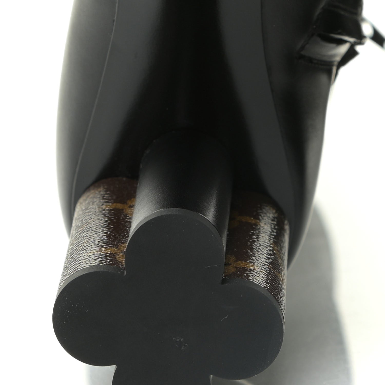 Louis Vuitton Suede Calfskin Monogram Podium Platform Thigh Boots 37.5 Black 9 of 17