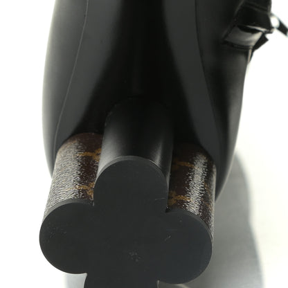 Louis Vuitton Suede Calfskin Monogram Podium Platform Thigh Boots 37.5 Black 9 of 17