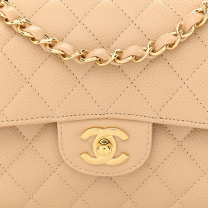 Chanel Caviar Quilted Small Double Flap Beige 8 of 10