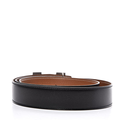 Hermes Box Togo 32mm H Belt 90 Black Gold 3 of 8