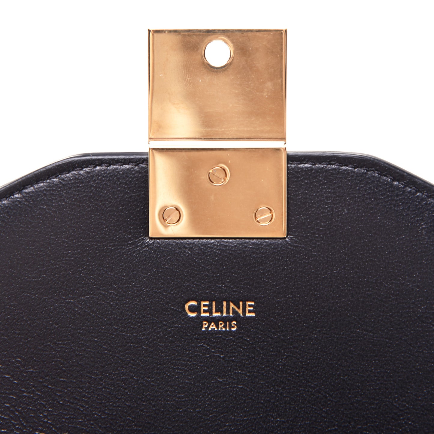 Patent Calfskin Medium C Bag Black