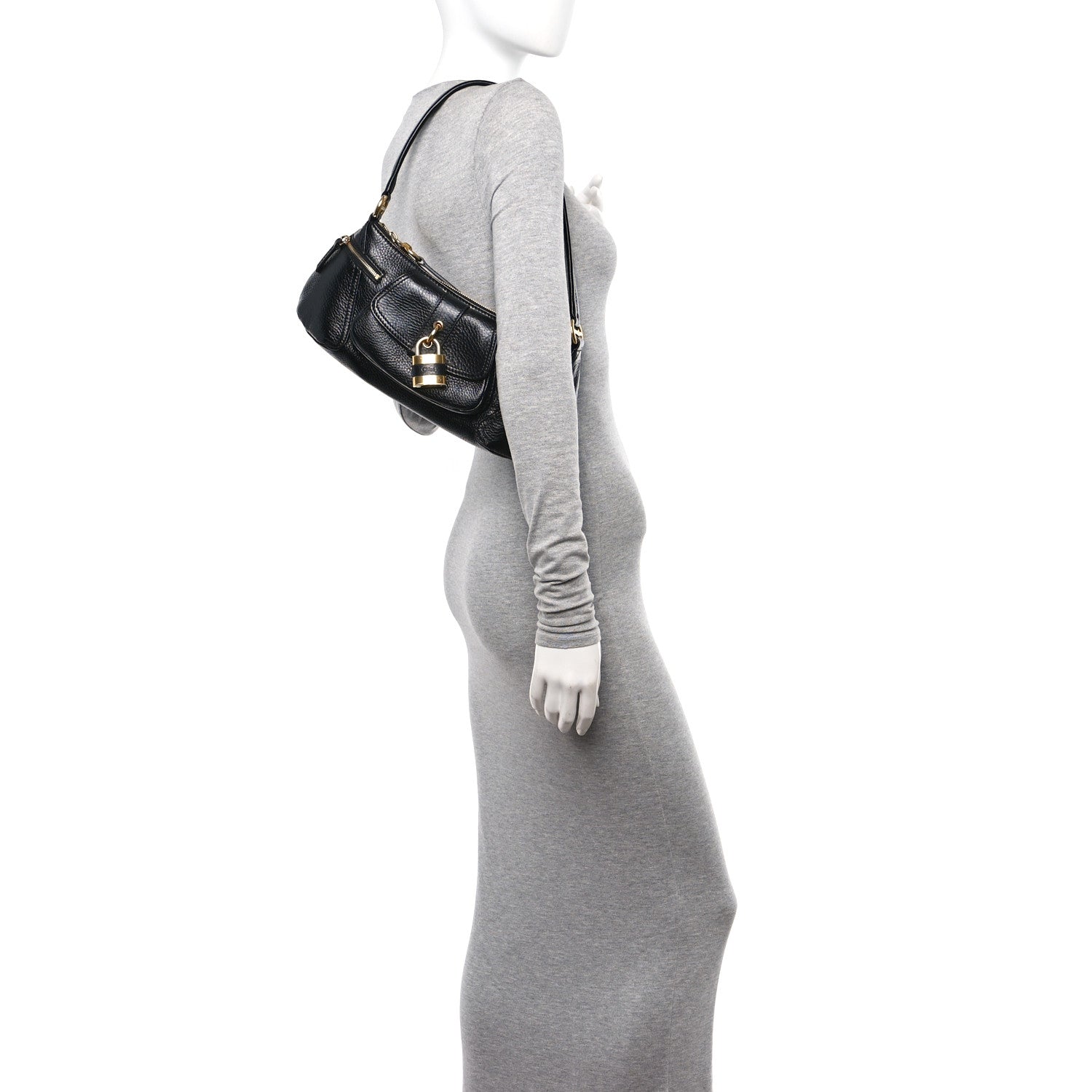 Chloe Grained Calfskin The 99 Shoulder Bag Black 2 of 9