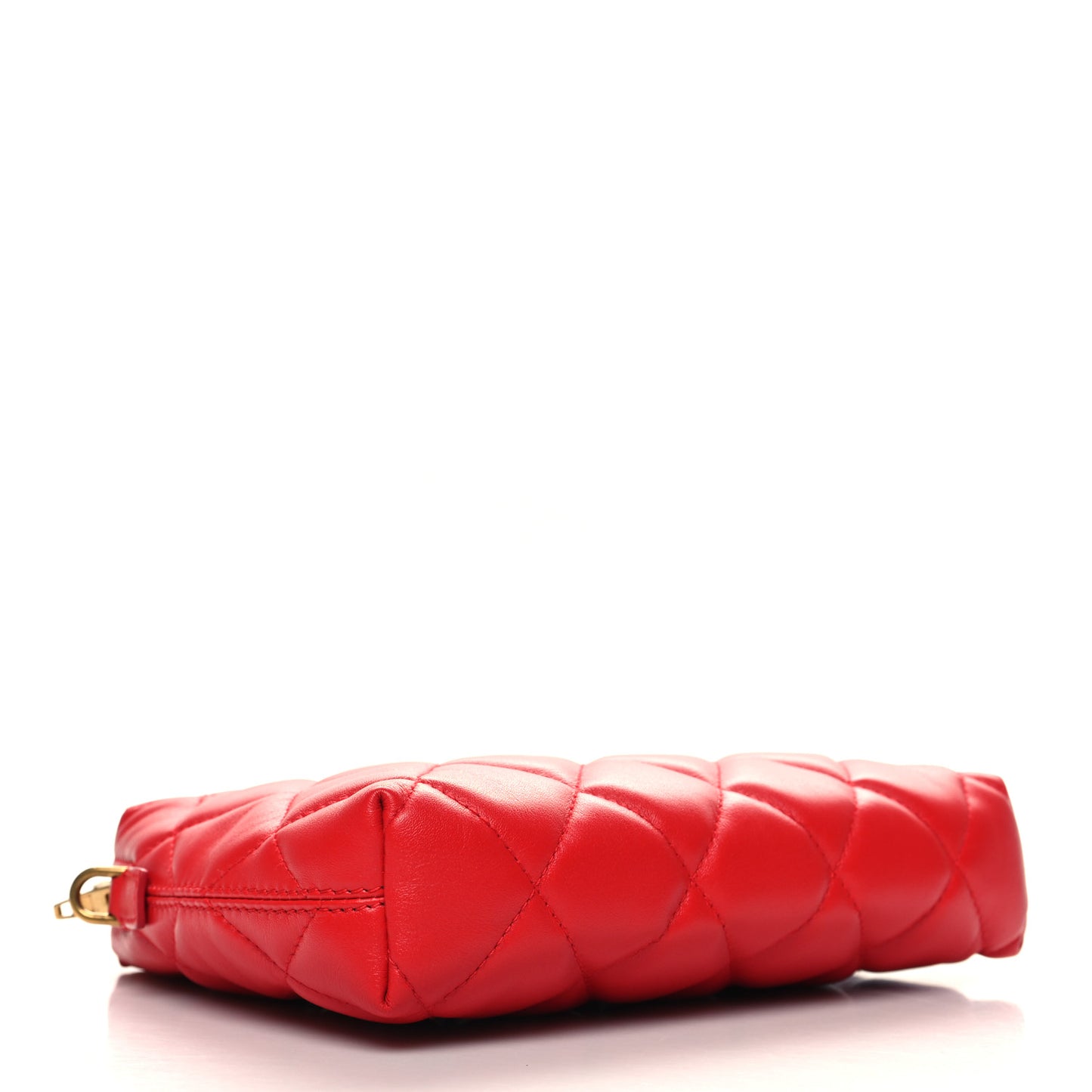 Nappa Calfskin Quilted Touch B Camera Shoulder Bag Bright Red