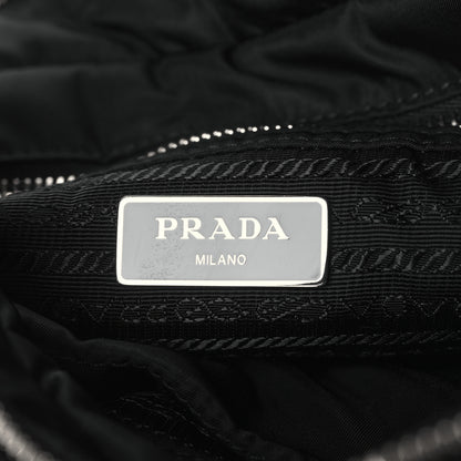 Prada Re-Nylon Nappa Triangle Quilted Padded Double Handled Zip Pocket Tote Black 5 of 9