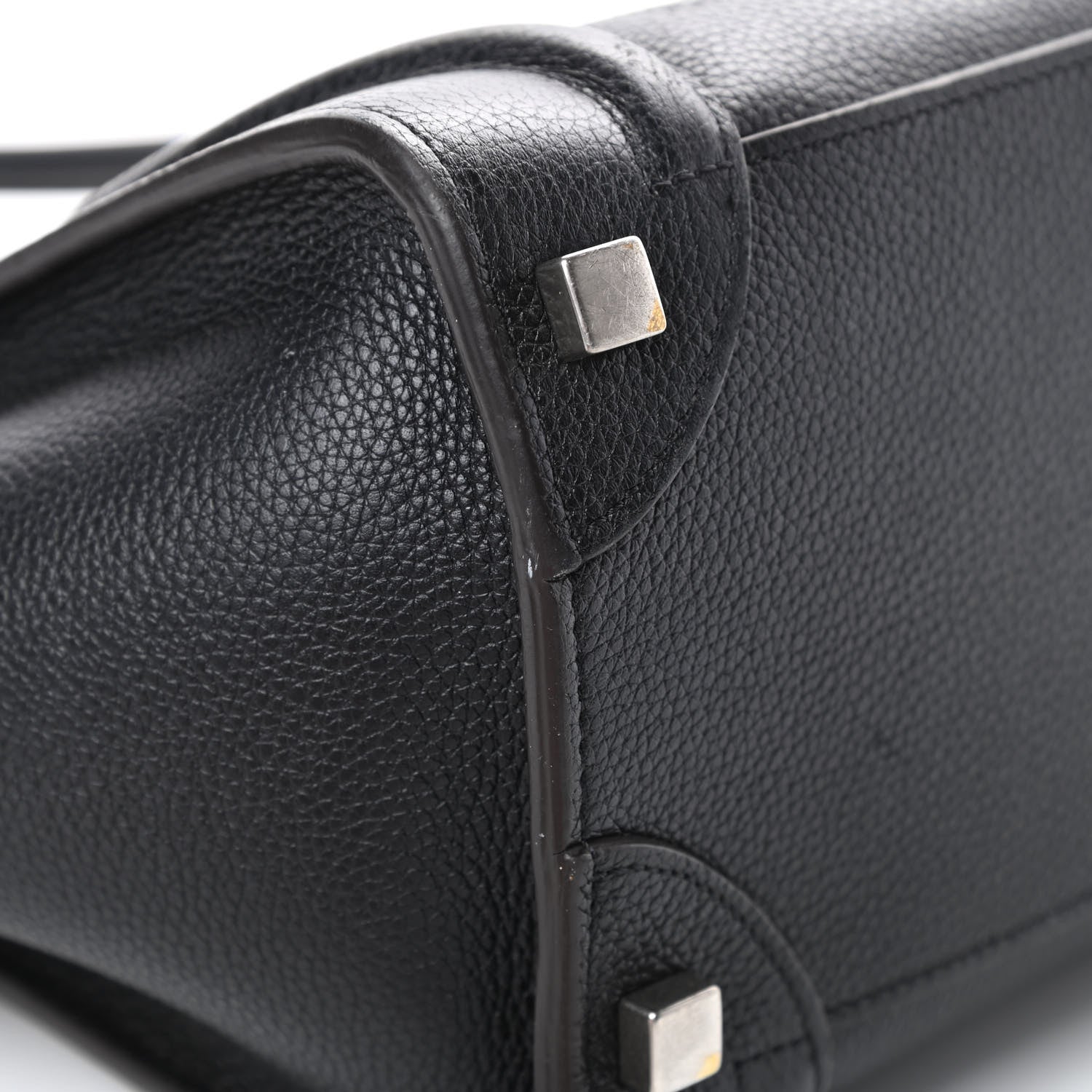 Celine Drummed Calfskin Micro Luggage Black 14 of 15