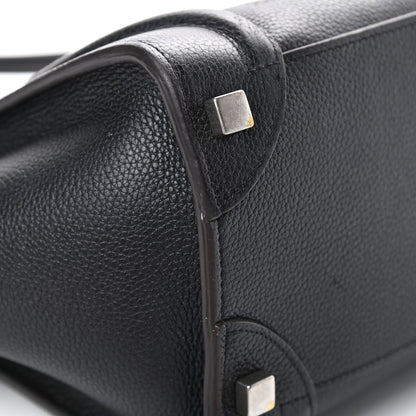 Celine Drummed Calfskin Micro Luggage Black 14 of 15