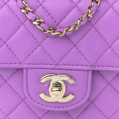 Chanel Lambskin Quilted CC In Love Heart Bag Purple 8 of 11