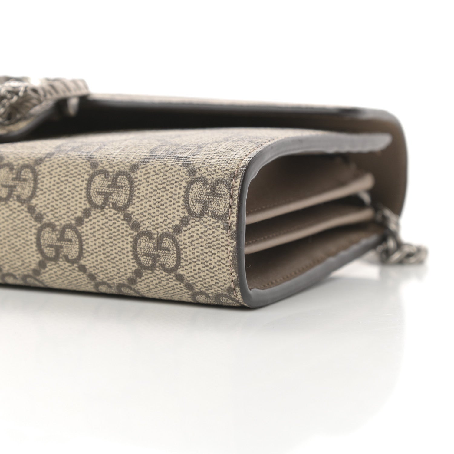 Gucci GG Supreme Monogram Mini Dionysus Chain Wallet Beige Taupe 10 of 11