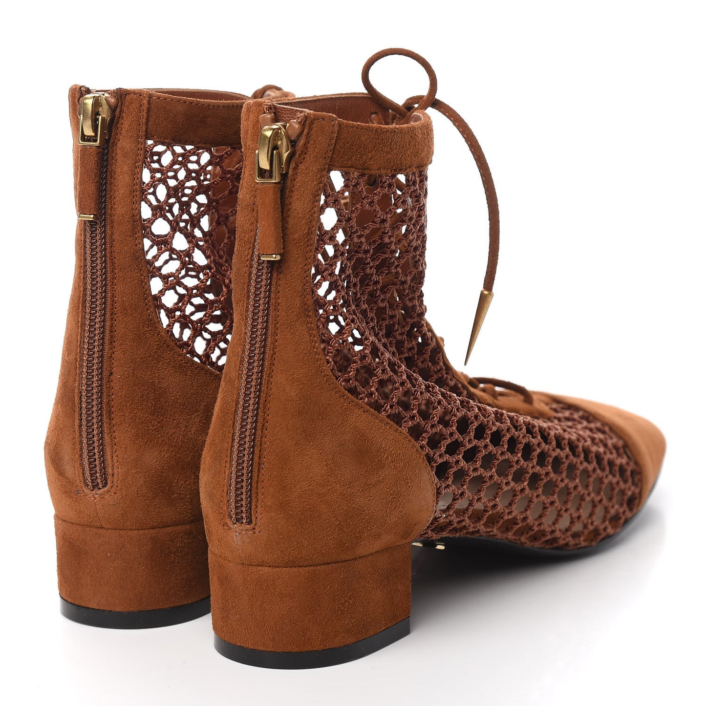 Suede Resille Naughtily-D 30mm Ankle Boots 36 Golden Brown