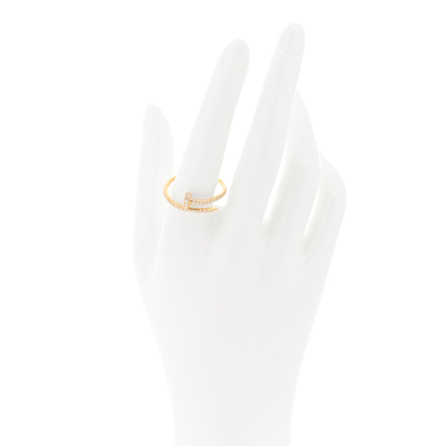 18K Yellow Gold Diamond Juste Un Clou Paved Ring 61 9.5