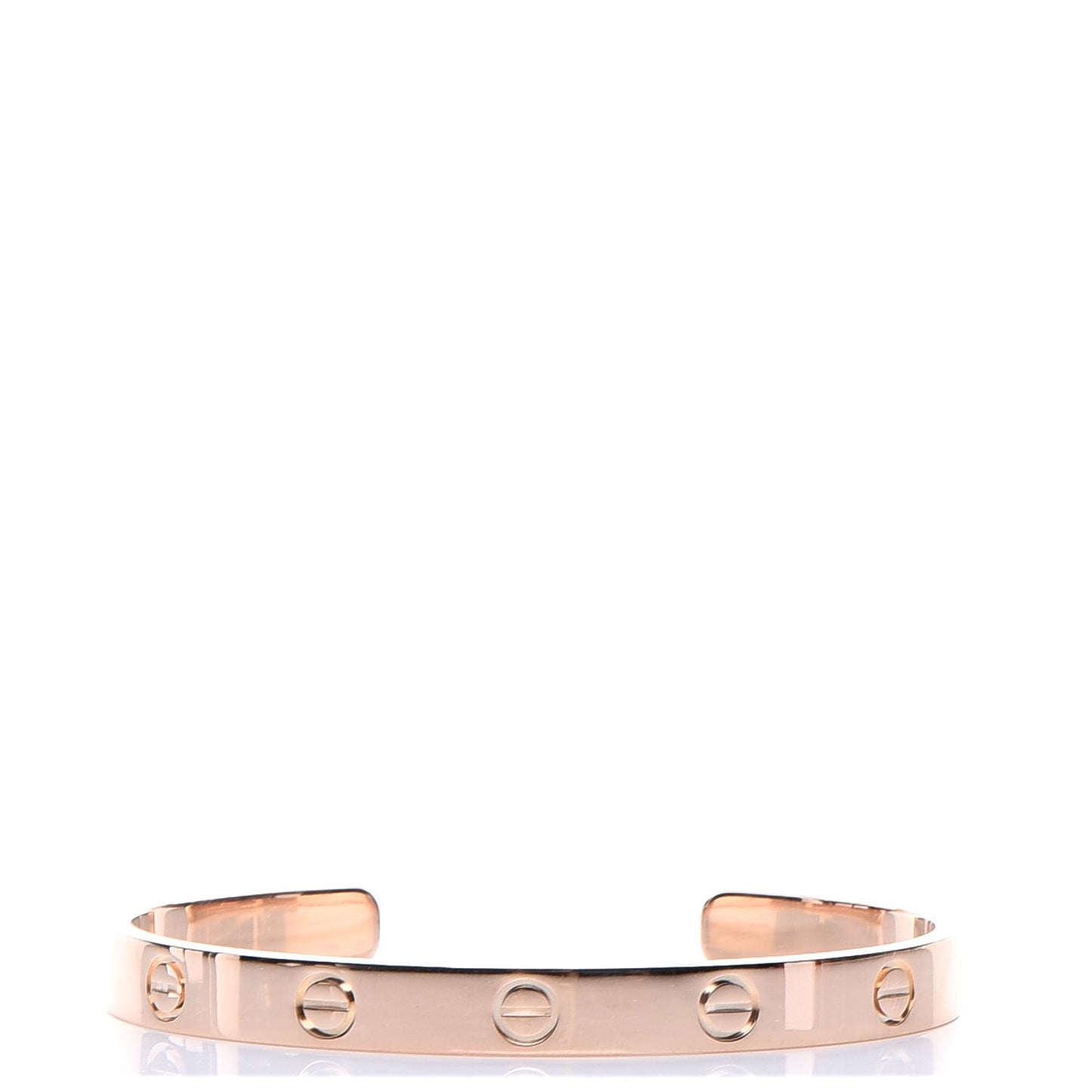 18K Pink Gold LOVE Cuff Bracelet 17