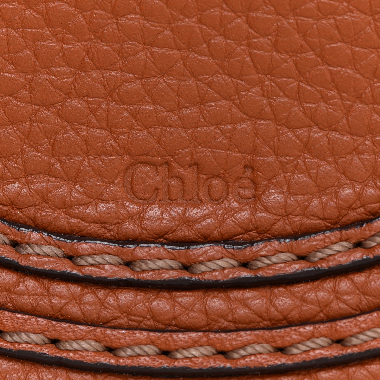 Chloe Calfskin Mini Marcie Round Crossbody Bag Tan 8 of 10