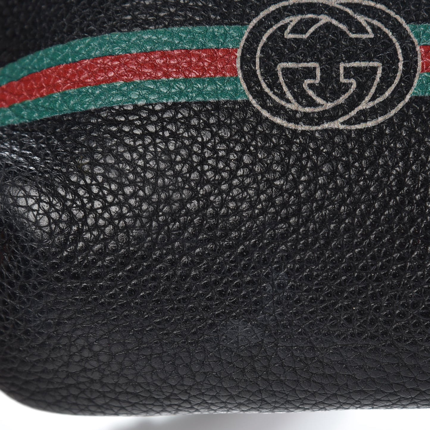 Grained Calfskin Small Logo Belt Bag Black