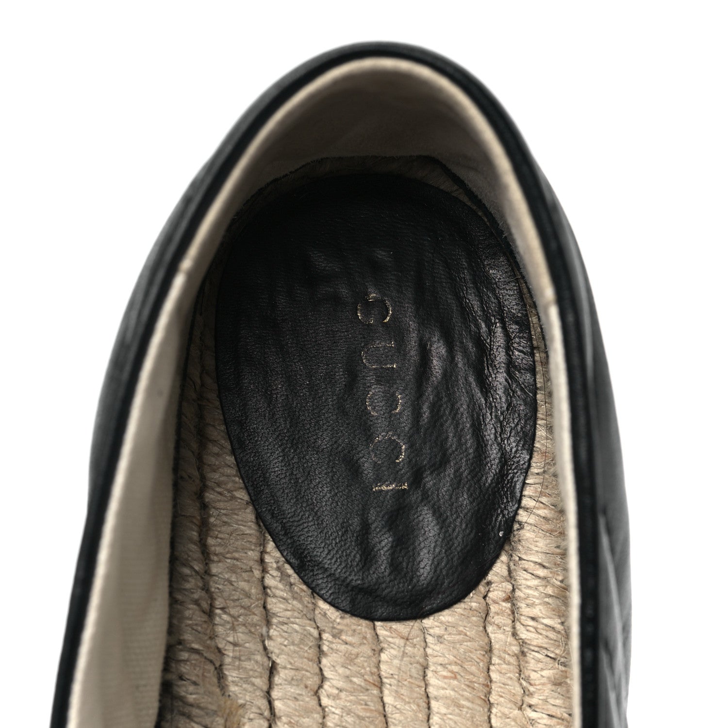 Gucci Nappa Matelasse GG Marmont Espadrilles 37.5 Black 7 of 9