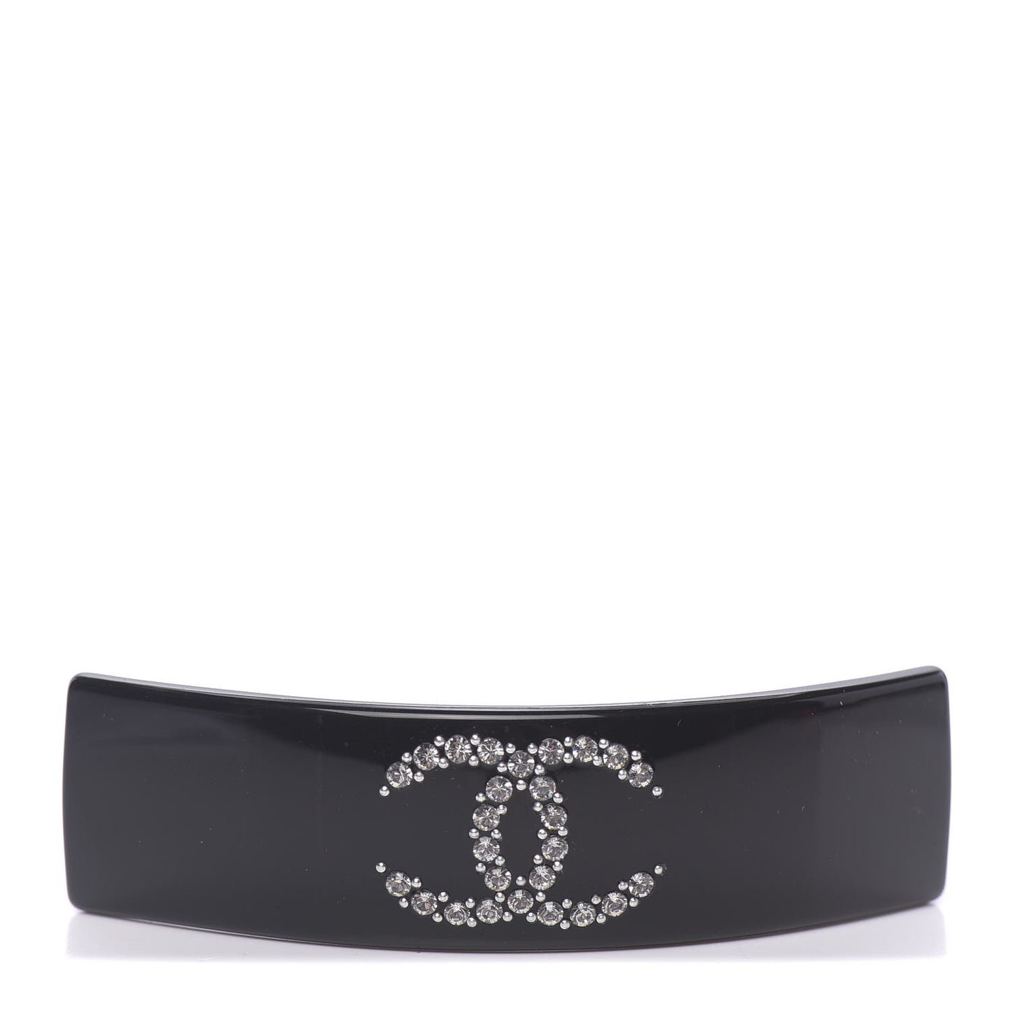 Crystal CC Hair Clip Barrette Black