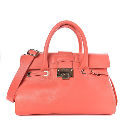 Jimmy Choo Calfskin Large Rosalie Coral 1 of 7