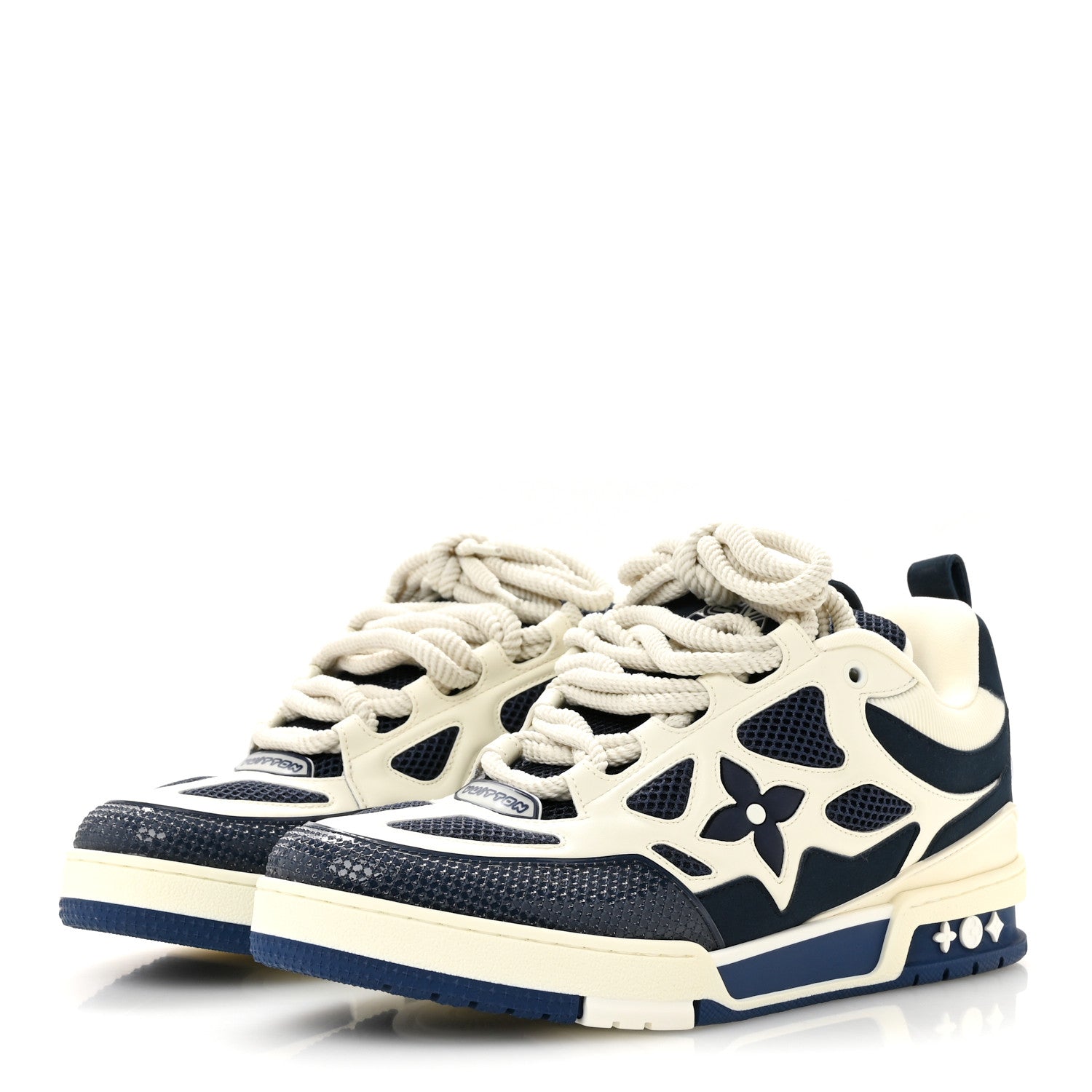 Louis Vuitton Mens LV Calfskin Mesh Skate Sneaker 9 Marine 4 of 10
