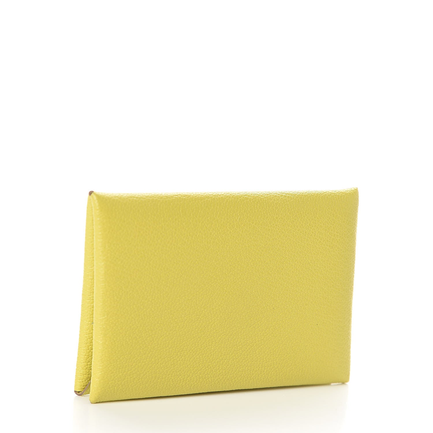 Hermes Chevre Mysore Calvi Card Case Lime 3 of 7