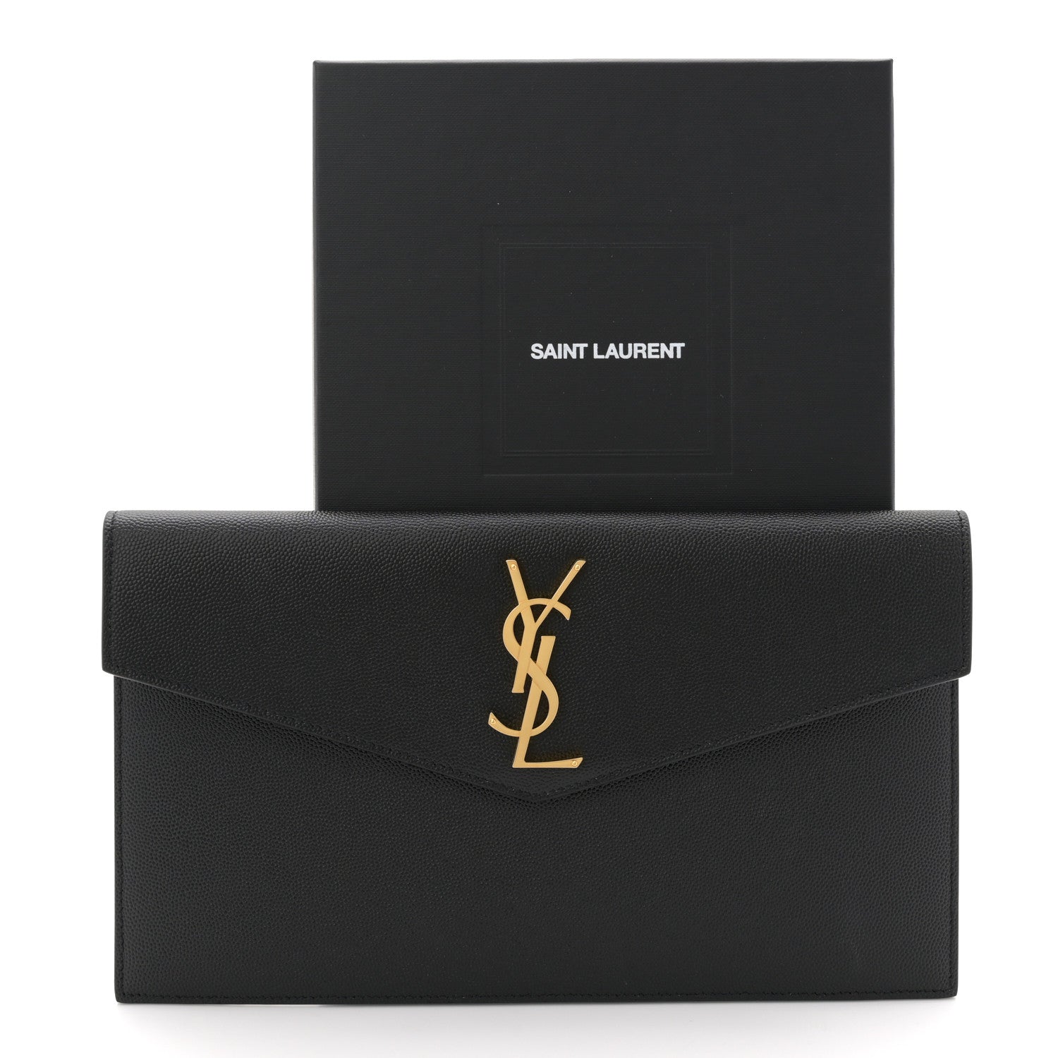 Saint Laurent Grain De Poudre Uptown Pouch Black 8 of 8