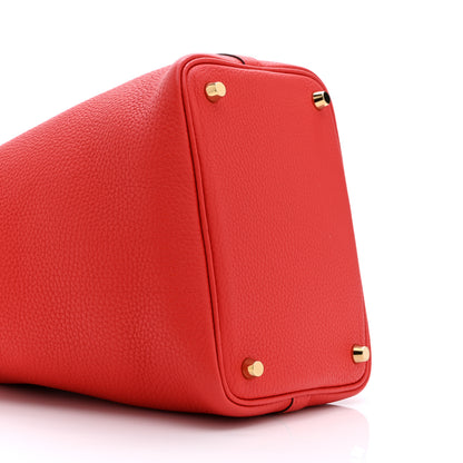 Hermes Taurillon Clemence Picotin Lock 18 PM Rouge Tomate 9 of 10