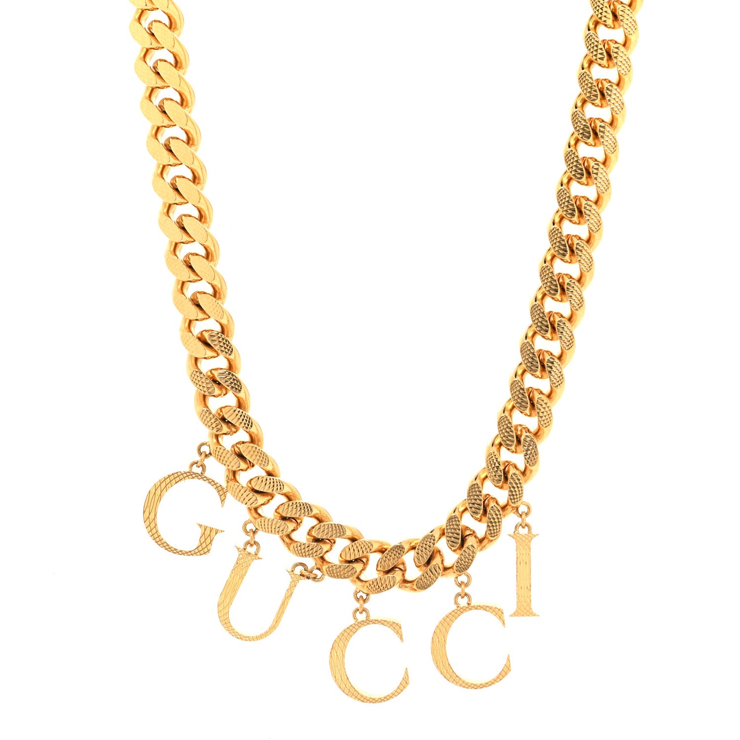 Gucci Script Choker Necklace Gold 1 of 4