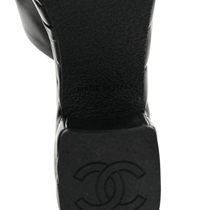 Chanel Lambskin Quilted CC Platform Mules 36 Black 7 of 10