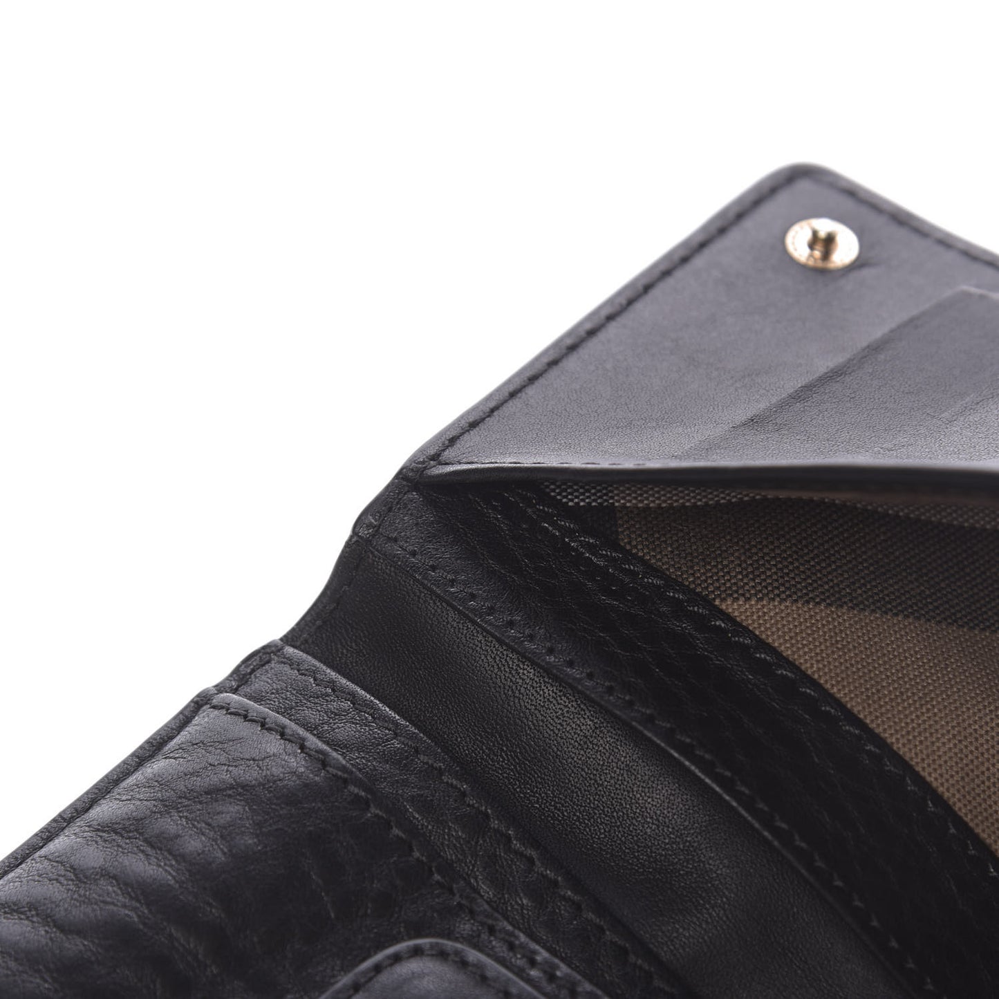 Grainy Calfskin Zip Wallet Black