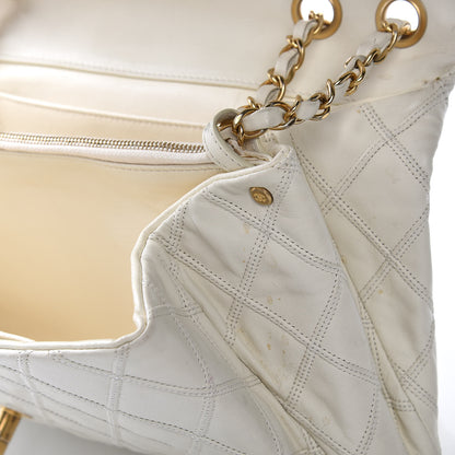 Chanel Calfskin Stitched Thin City Flap White 15 of 18