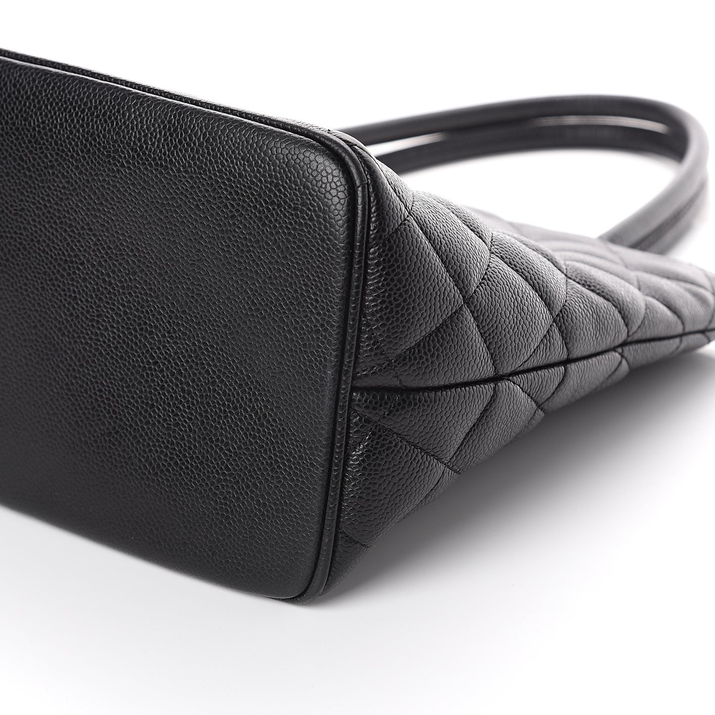 Caviar Quilted Medallion Tote Black