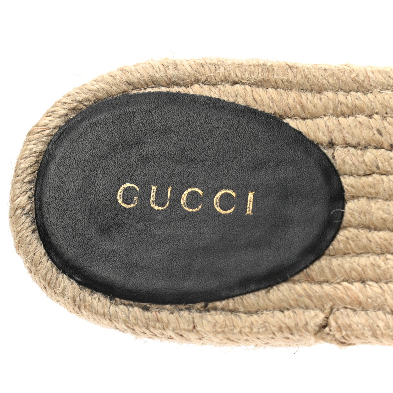 Gucci Monogram Matelasse GG Marmont Espadrille 20mm Slide Sandals 38 Beige Ebony Black 8 of 11