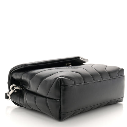 Saint Laurent Calfskin Y Quilted Monogram Toy Loulou Crossbody Bag Black 4 of 11