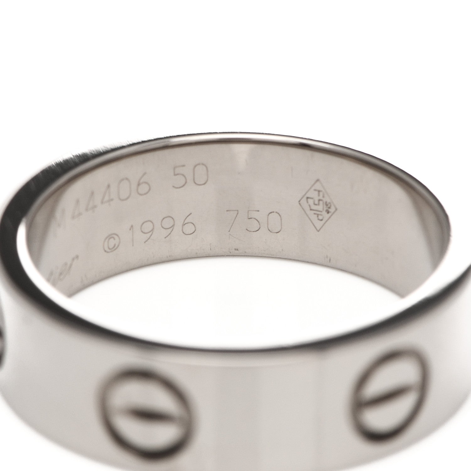 Cartier 18K White Gold 5.5mm LOVE Ring 50 5.25 5 of 5