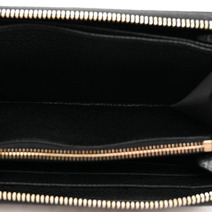 Valentino Garavani Pebbled Calfskin Rockstud Zip Around Wallet Black 5 of 6