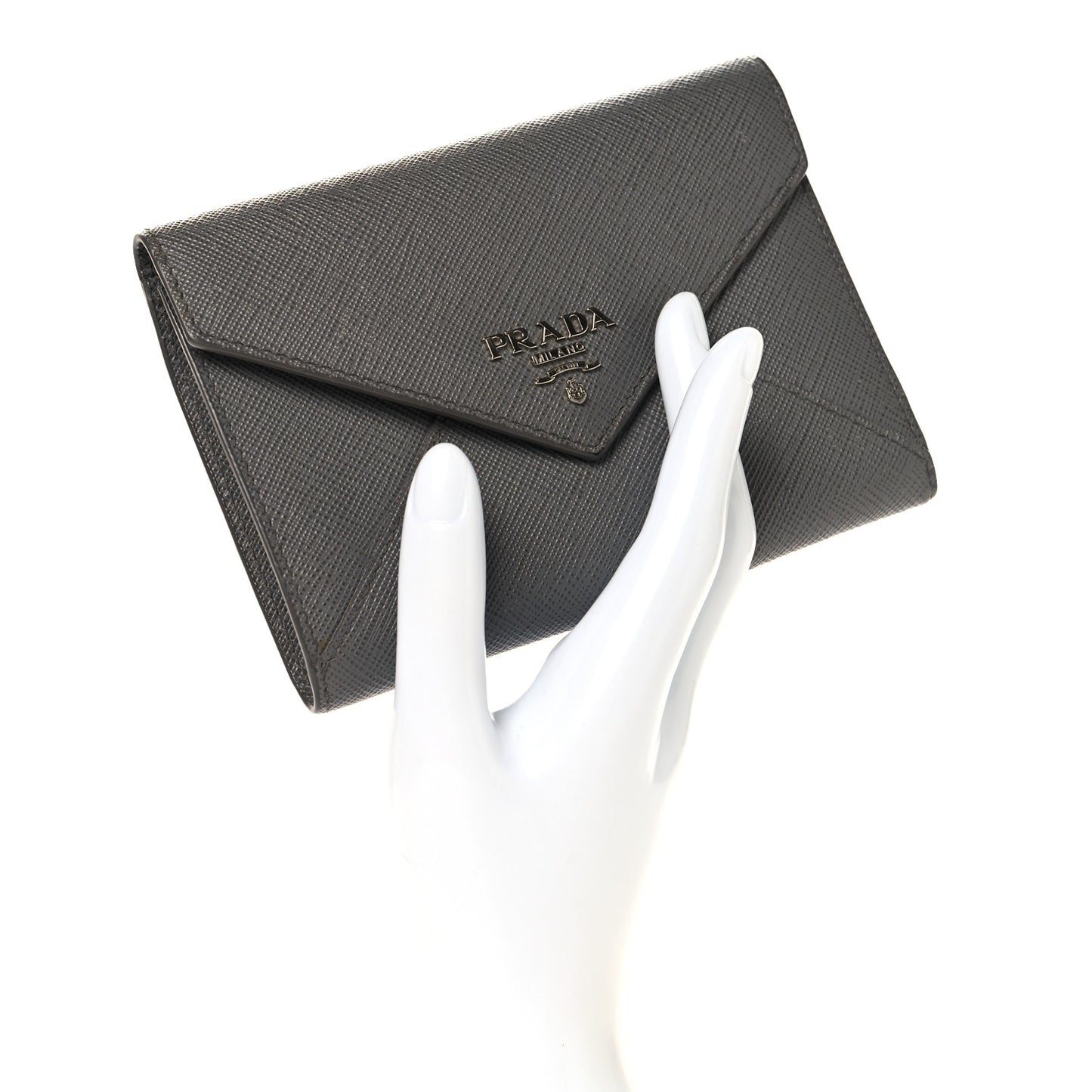 Saffiano Metal Compact Envelope Wallet Marmo