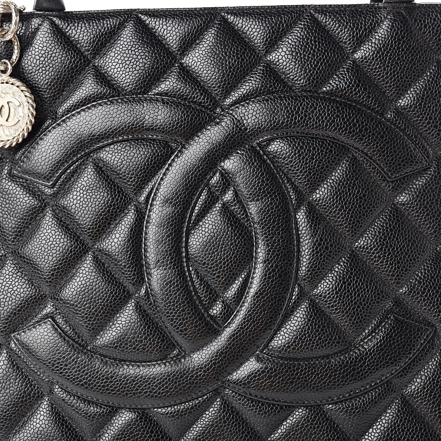 Chanel Caviar Quilted Medallion Tote Black 8 of 11