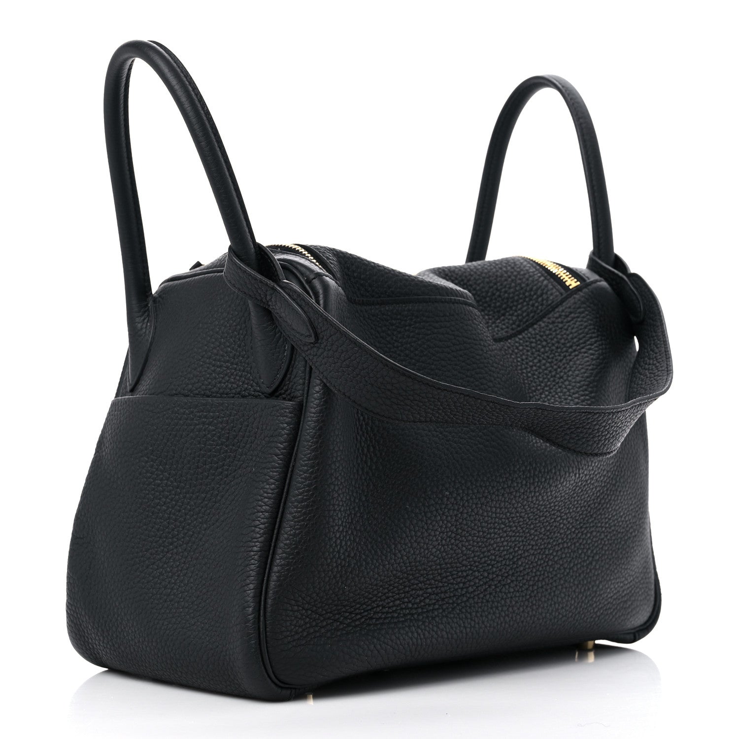 Hermes Taurillon Clemence Lindy 30 Black 3 of 9