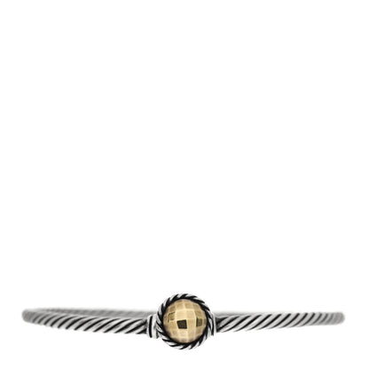 David Yurman Sterling Silver 18K Yellow Gold 3mm Chatelaine Bracelet 1 of 4
