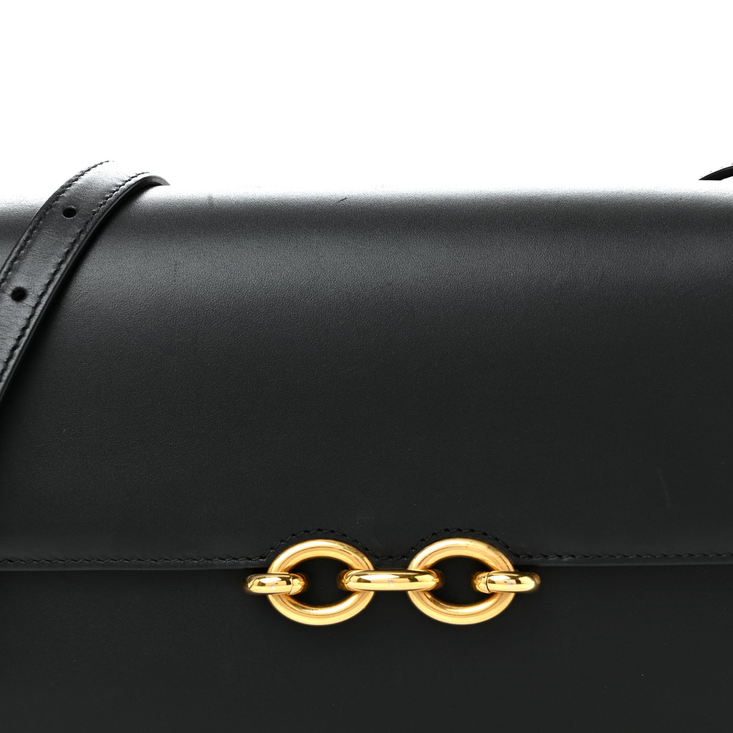 Smooth Calfskin Le Maillon Satchel Black